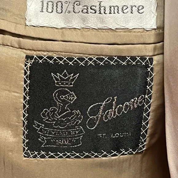 Custom Bespoke 100% Cashmere Windowpane Sport Coat Blazer Jacket Tan Men 42S - Picture 15 of 15